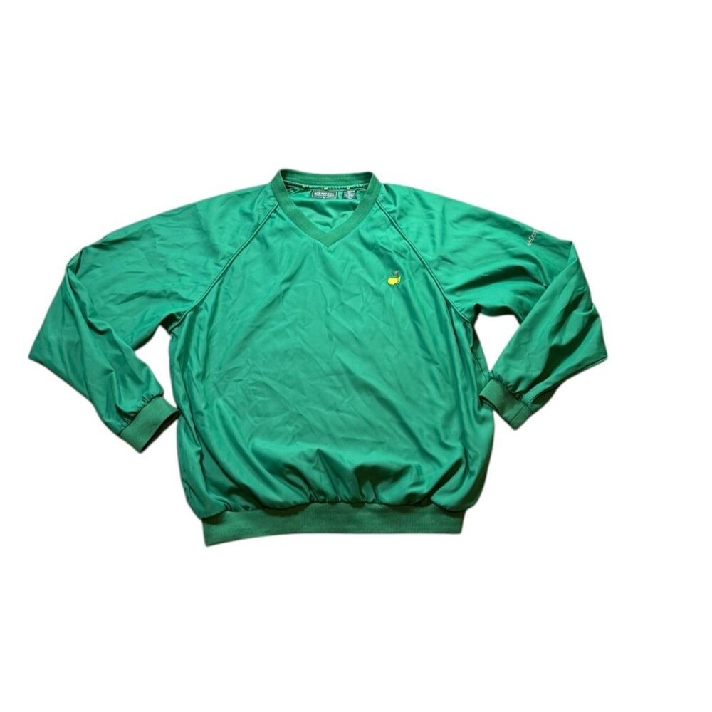 Masters Collection Long Sleeve Pullover Mens Size XL Golf  Windbreaker Green